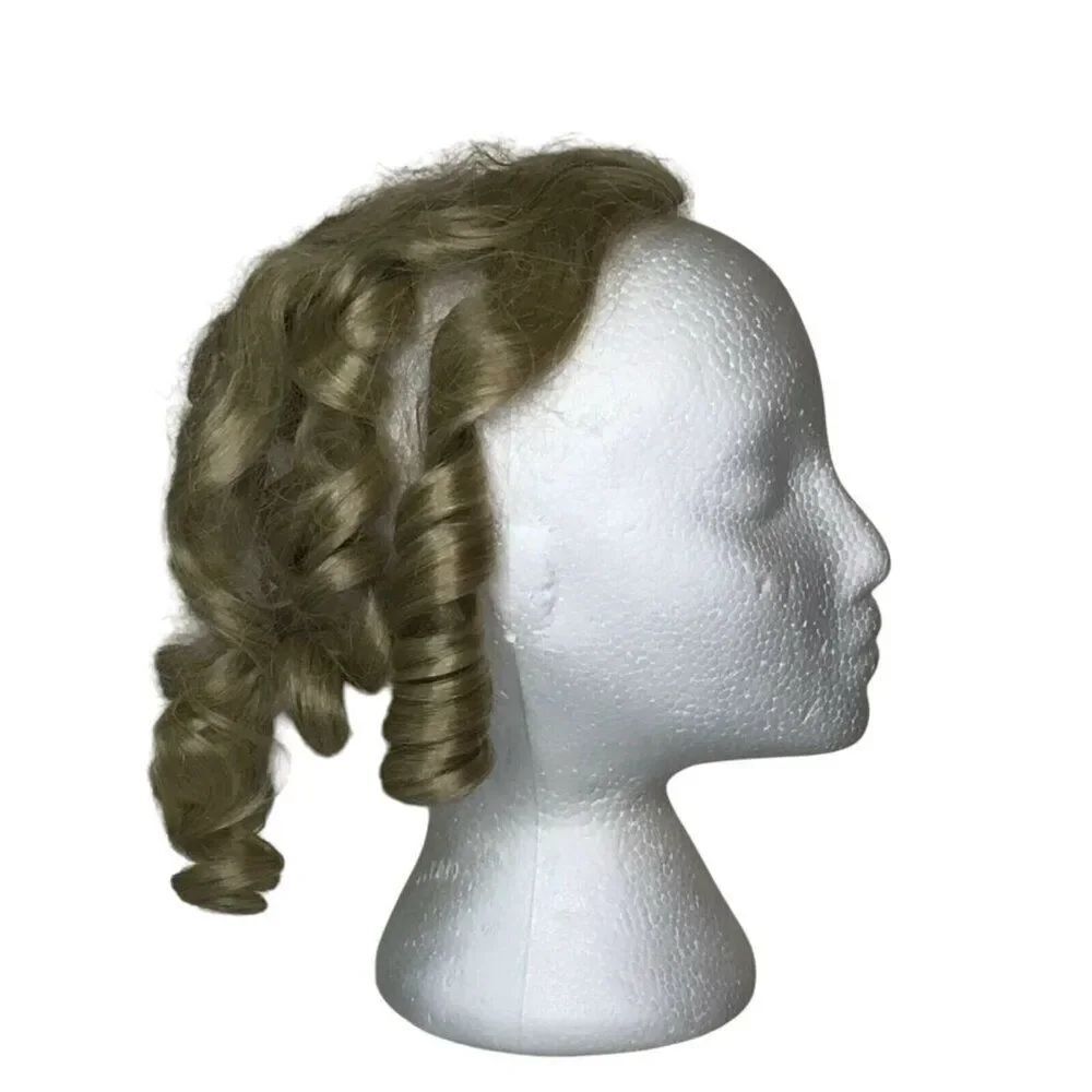 Wig Wiglet Dress-up Halloween Blonde Banana Curls Costume Hairpiece